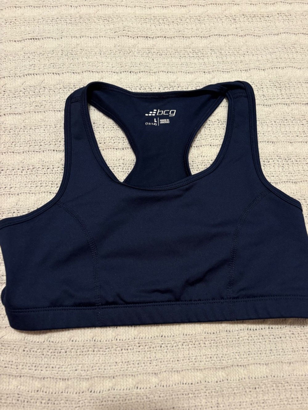 bcg Navy Racerback Sports Bra - Solid Support